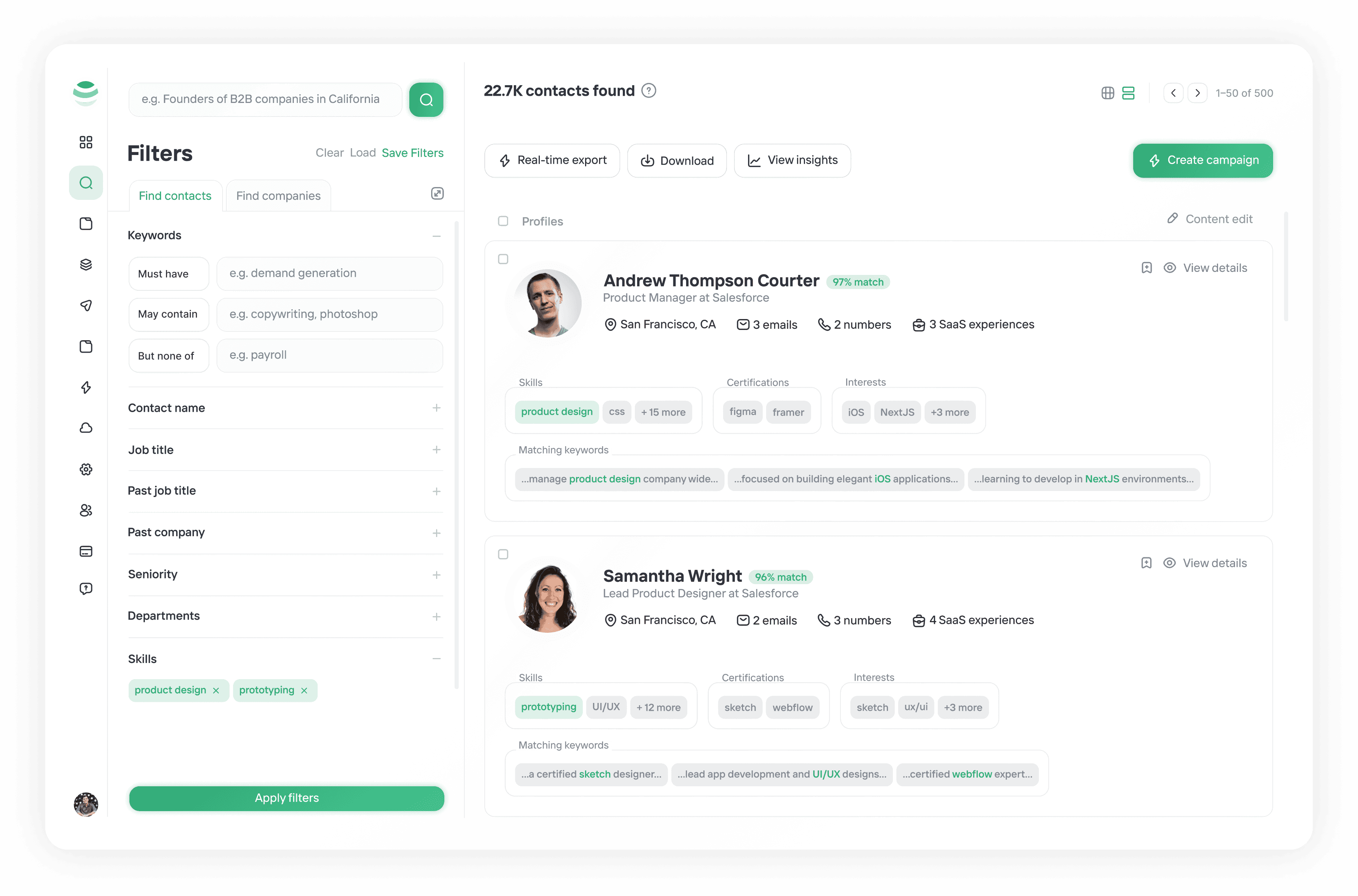 ExactBuyer Prospector Preview